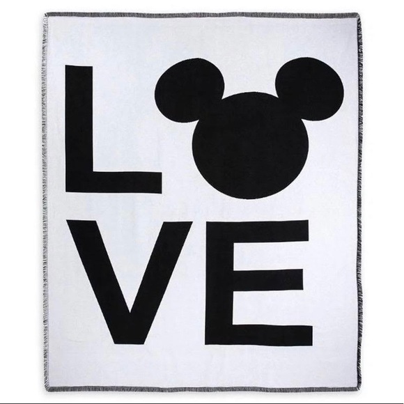 DISNEY Mickey Mouse Icon "LOVE" Tapestry Throw 60” x 72” - Picture 10 of 10